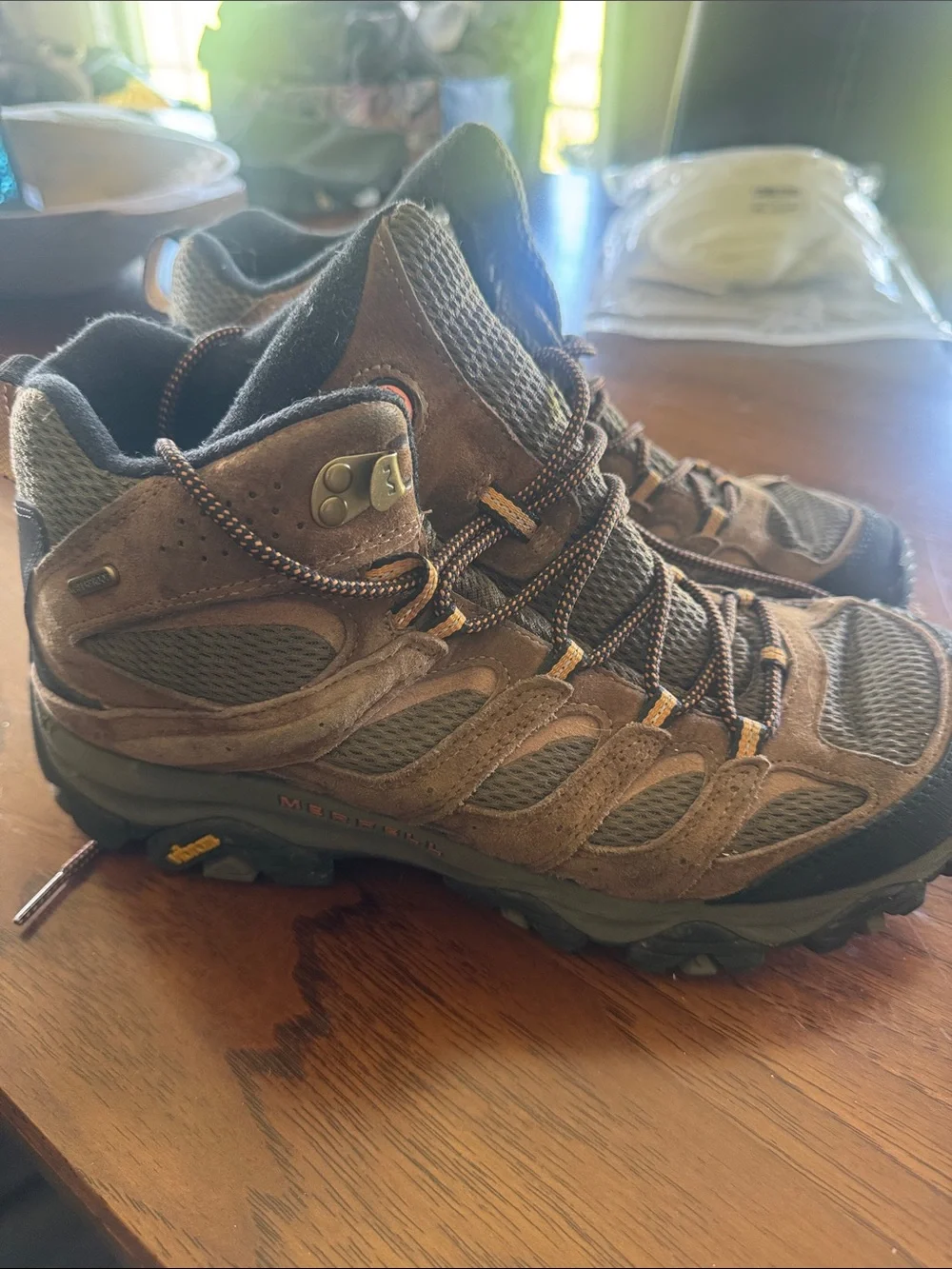 Merrell Brown and Gray Men's Waterproof Hiking Boots